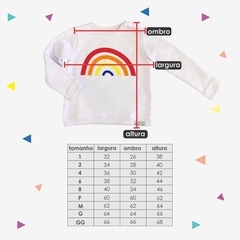 Moletom ARCO IRIS - BRANCO - CANTAROLA