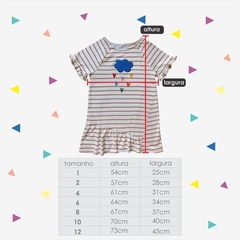 Camisetão infantil Babado Mescla - CANTAROLA