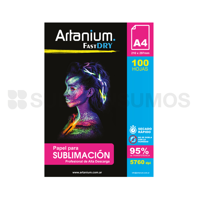 Papel Sublimacion Fast Dry A4 Pack X 100 Aquos - Liderart PERU