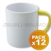 Taza blanca mango amarillo Polymer