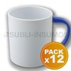 Taza blanca mango azul Polymer