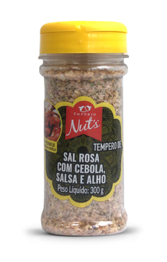 Sal Rosa com Cebola, Salsa e Alho 300g Saleiro - Empório Nut's
