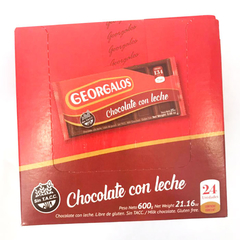 CHOCOLATE CON LECHE GEORGALOS ( SIN TACC ) - CAJA X 24 UNIDADES - - comprar online