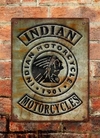 Chapa rústica Indian Motorcycles