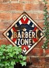 Chapa rústica Barbería Barber Zone