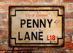 Chapa rústica The Beatles calle Penny Lane - comprar online