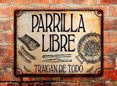 Chapa rústica Parrilla Libre