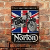 Chapa rústica Norton Motorcycle