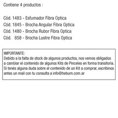 KIT BROCHAS FIBRA OPTICA x 4 - comprar online