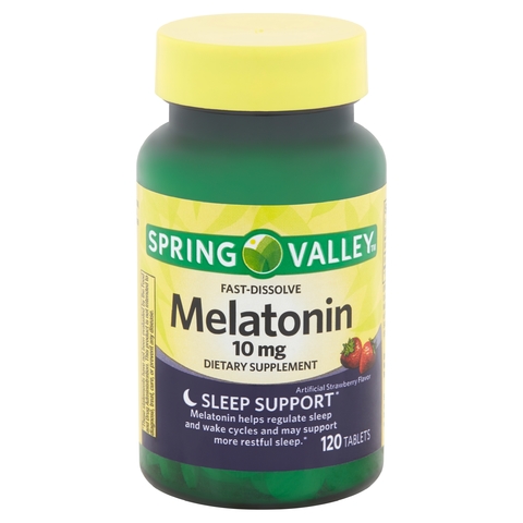 Vitamina Melatonina Spring Valley, 10mg, 120Cps
