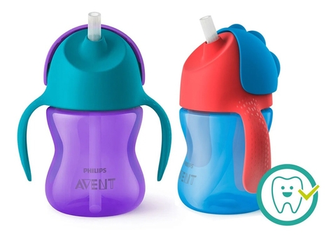 Copo Dinossauro com Canudo Curvado 200ml Philips Avent