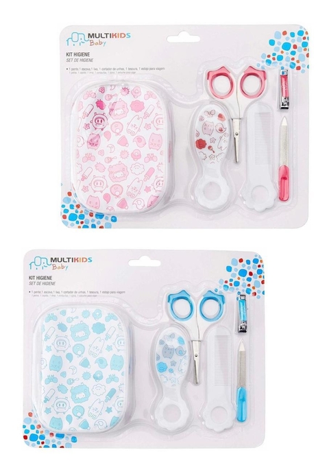 Kit Higiene Multikids Baby - Azul ou Rosa