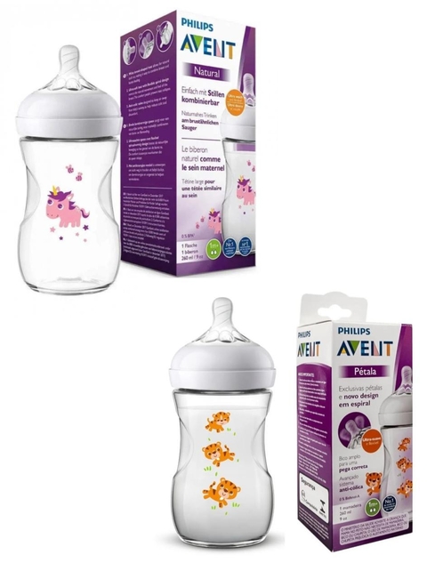 Mamadeira Pétala Anticólica 260ml Decorada - Philips Avent