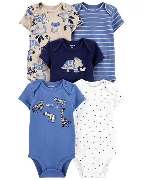 Kit com 5 bodies da Carter's - Blue Baby