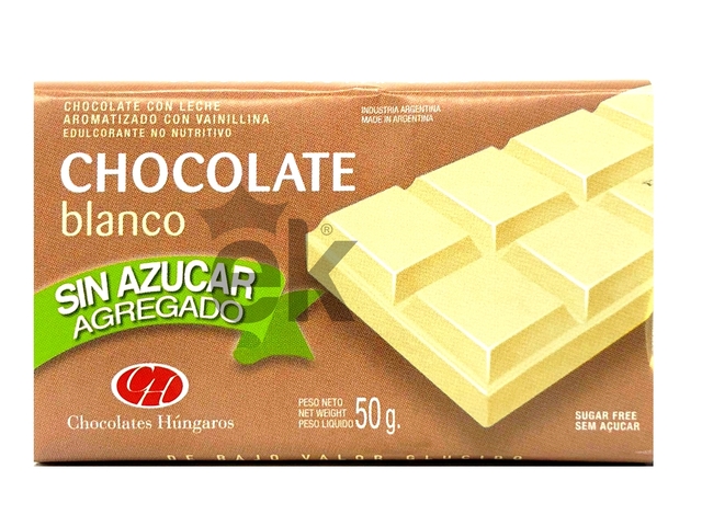 Chocolate blanco sin azucar agregada Chocolates H