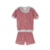 Pijama bebé rayado rojo