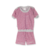 Pijama bebé rayado rosa