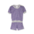 Pijama bebé rayado violeta