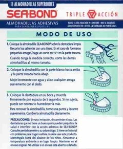 Fijador De Dientes Postizos Almohadillas Adhesivas Sea Bond - comprar online