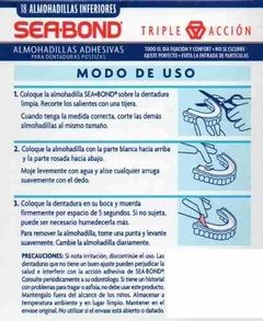 Fijador De Dientes Postizos Almohadillas Adhesivas Sea Bond en internet