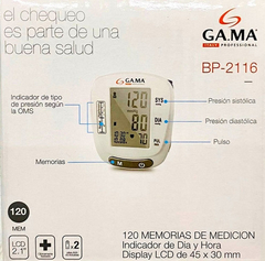 Tensiómetro De Muñeca Lcd 2.1 Ga.ma Bp2116 120 Memorias - Tienda Ramona