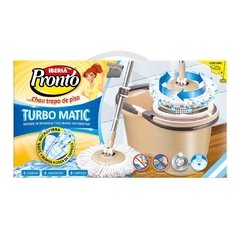 Imagen de Mopa Microfibra Y Balde Escurridor Centrifugo Iberia Pronto Turbo Matic