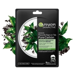 Mascarilla Matificante Tela Negra Garnier Pure Carbon Detox