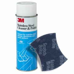 3m Steel Cleaner Limpiador Acero Inoxidable + Fibra No Raya