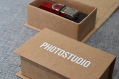 Kit com 100 Caixas de Pen Drive Kraft gravação branca na internet