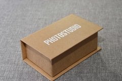 Kit com 100 Caixas de Pen Drive Kraft gravação branca - loja online
