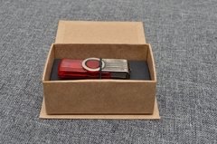 Kit com 50 Caixas de Pen Drive Kraft gravação Dourada - loja online