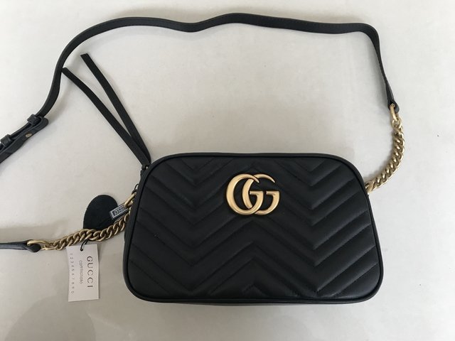 Bolsa Tiracolo Gucci Marmont Preta Original - CATP1