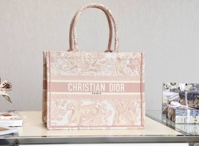 Bolsa Dior Book Tote Rosa