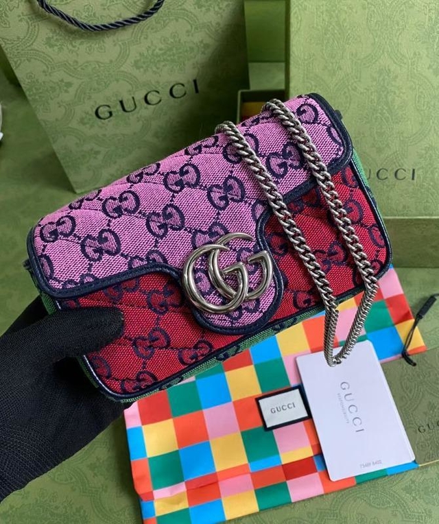 Bolsa Gucci Marmont Super Mini Multicolor