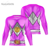 Camisa Manga Longa Uniforme Power Ranger Pink