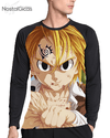 Camisa Manga Longa Raglan Meliodas Enfurecido Estampa Total