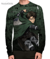 Camisa Manga Longa Levi Ackerman Mangá