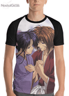 Camisa Raglan Kaoru e Kenshin