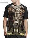 Camisa Raglan Attack on Titan Estampa Total Frente MOD.6