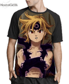 Camisa Raglan Meliodas Nanatsu no Taizai Estampa Total Frente MOD.04