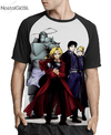 Camisa Raglan Fullmetal Alchemist Estampa Total Frente MOD.02