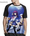 Camisa Raglan Angel Beats Estampa Total Frente