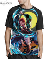 Camisa Raglan Tanjirou Kamado Kimetsu no Yaiba Estampa Total Frente