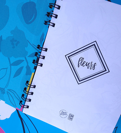 Cuaderno Fleurs Cyan A5 - Tienda Efecto Berenjena