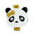 Clip de Cabelo Infantil Panda Acrílico Dourado | Dalella