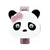 Clip de Cabelo Infantil Panda Acrílico Rosa Glitter | Dalella