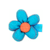 Flor Pesponto - Azul Turquesa | Dalella
