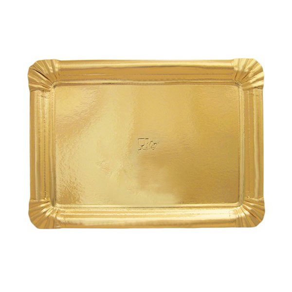 Bandeja dorada rectangular - Miramar Plásticos