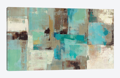 Teal and Aqua Reflections #2 canvas - Silvia Vassileva - comprar online