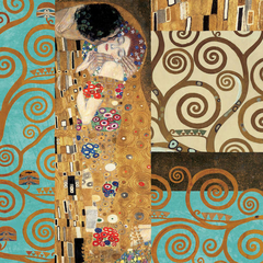 quadro klimt o beijo